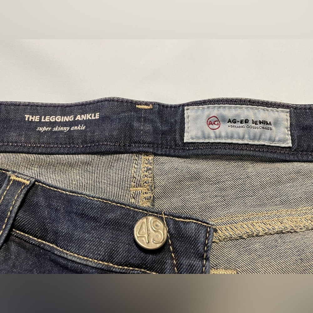 AG Adriano Goldschmied–The Legging Ankle Super Skinny Distressed Jeans Size 30R - Picture 6 of 15